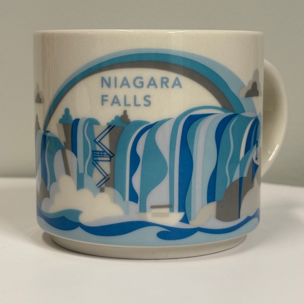 Starbucks Niagara Falls Mug - Blue and Cream